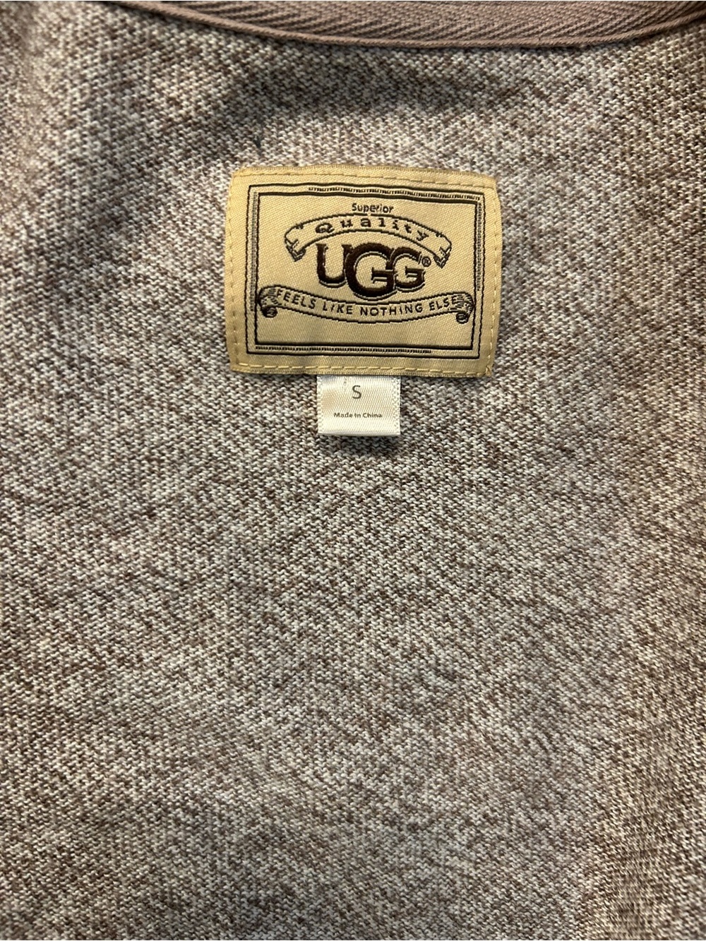 UGG Heathered Taupe Open-Front Draped Cardigan - Picture 5 of 6